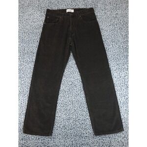 Levis Straight Fit Corduroy Pants Mens 33x32 Dark Brown 5-Pocket Trousers